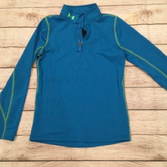 Girl's Under Armour 1/4 Zip Athletic Top (YMed)